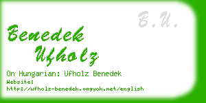 benedek ufholz business card